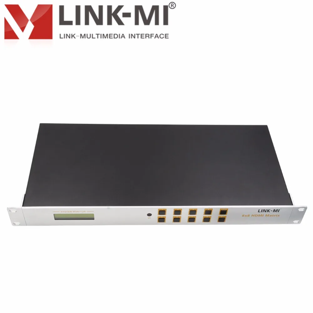 LINK MI 8x8 HDMI матричный коммутатор с RS232 1080P 3D 15 м через кабель 8 в выходных