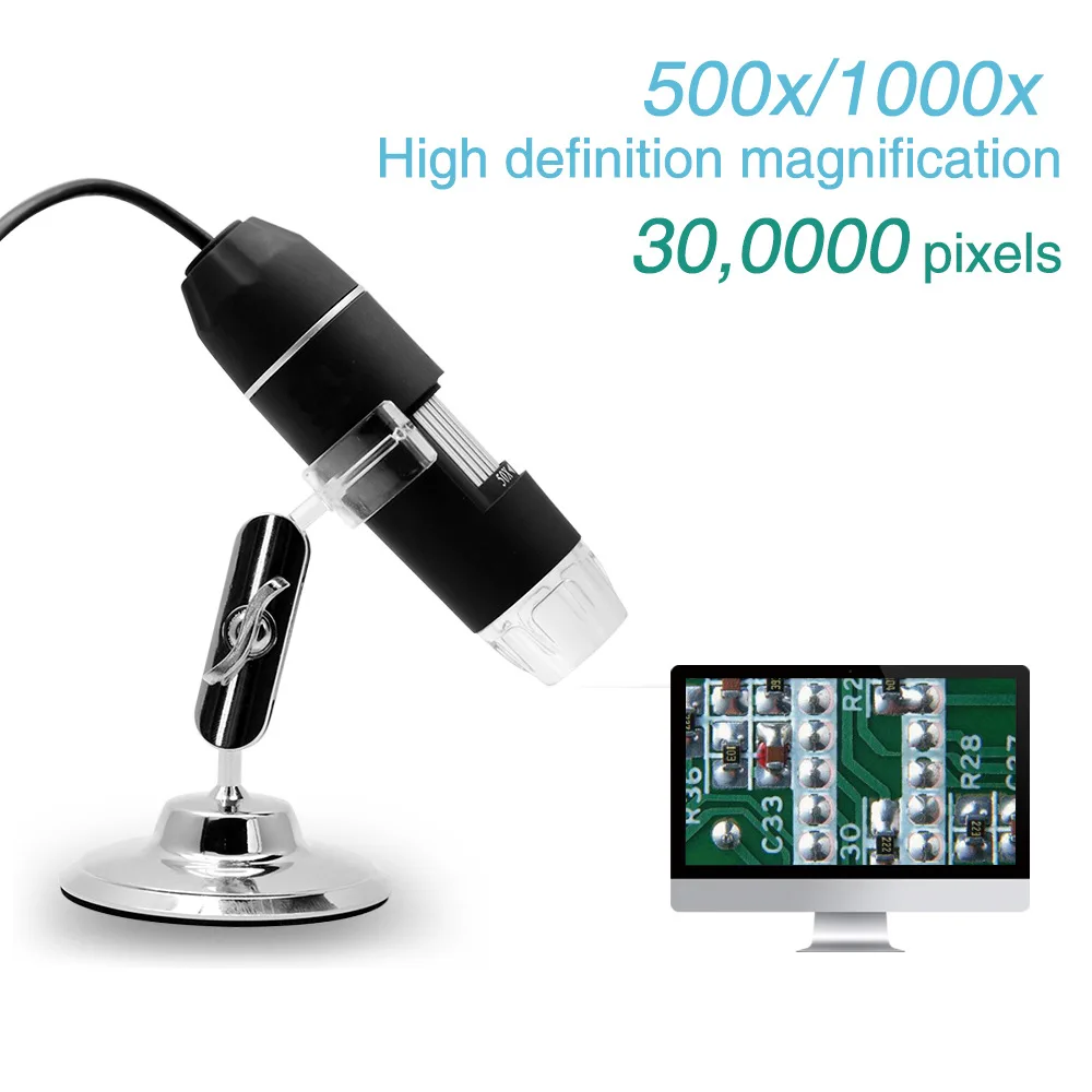 

Endoscope Hand Held Endoscope Monitoring Ear Cleaning Tool 8LED Black Durable Digital Microscope Practical Mobile Phones