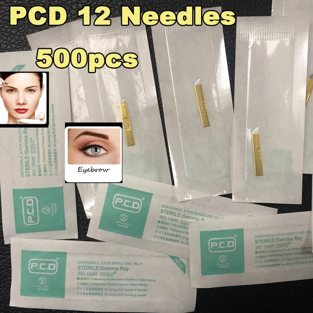 Wholsesale 500pcs PCD 12 Copper Permanent Eyebrow Makeup Curved Blades 12 Needles Manual Eyebrow ForTattoo Needles Wholsesale 500pcs PCD 12 Copper Permanent Eyebrow Makeup Curved Blades 12 Needles Manual Eyebrow ForTattoo Needles