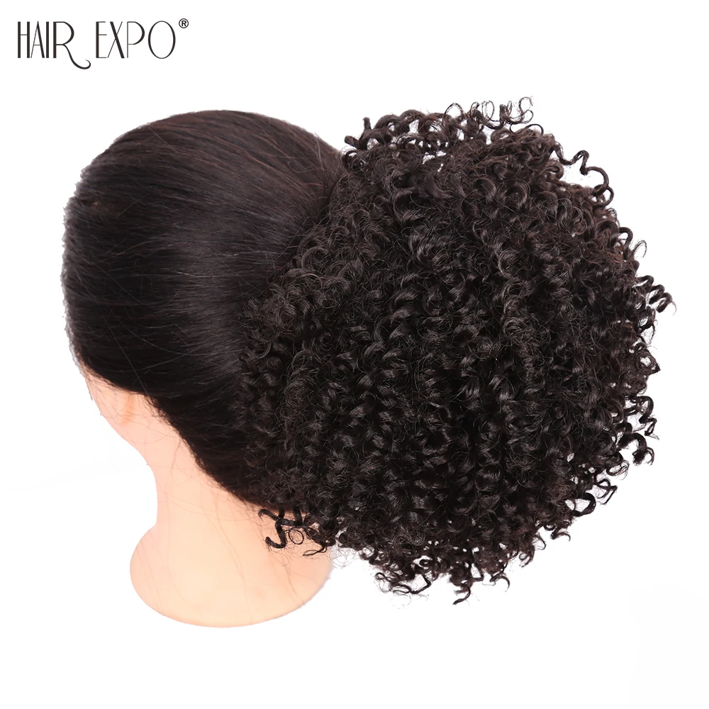 

Hair Expo City Curly Chignon Synthetic Hair Drawstring Ponytail Updo Fake Hair Buns For Women Wedding Hairstyle