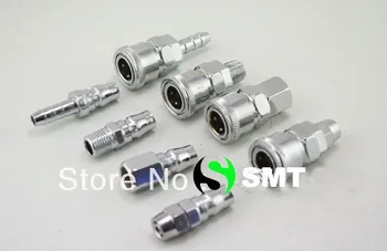 

Free shipping 8pcs 3/8" Pneumatic Air Compressor Hose Quick Coupler Plug Socket Connector Set