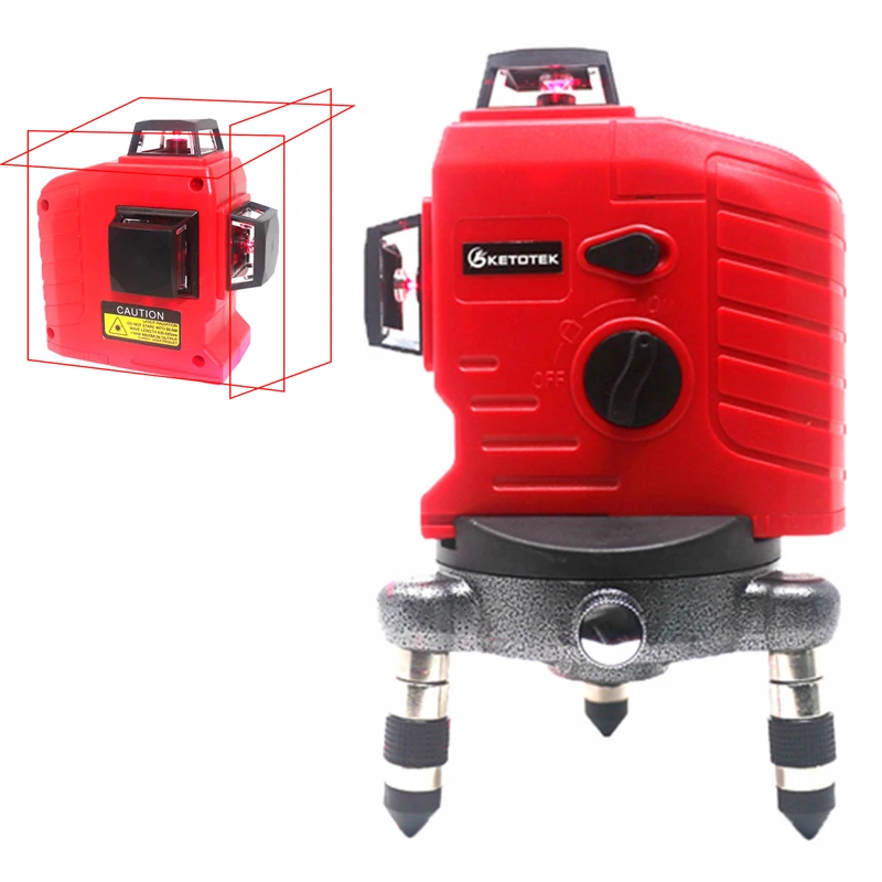 

Red Laser Level 12 lines 3D Laser Level 360degree Auto Self Leveling Laser Levels Wall Meter Vertical Horizontal Laser Beam Line