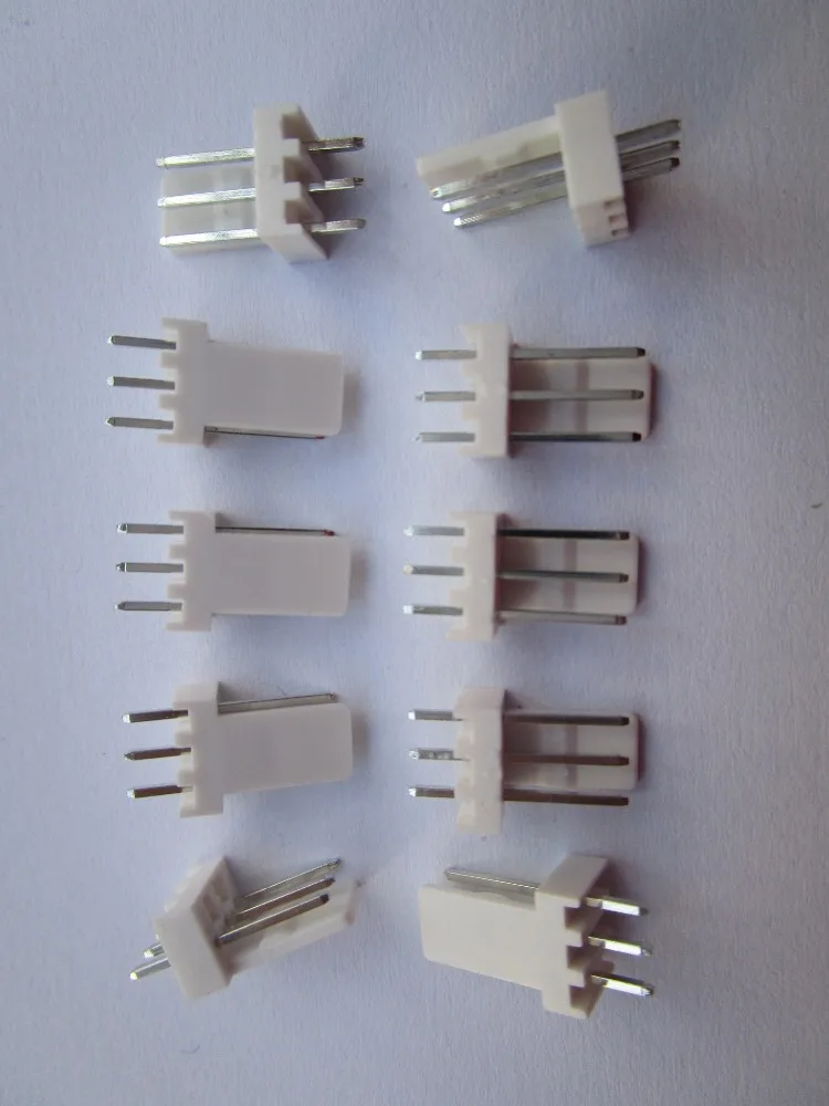 

40 Pcs 2510 Pitch 2.54mm 3 Pin Male Plug Connector Straight-pin