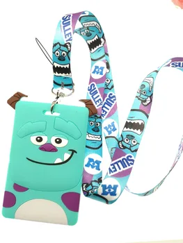 

1 Pcs cartoon Japanese anime blue pvc Neck Straps ,Bus subway Lanyards ID Card,women Key chain kids party gifts