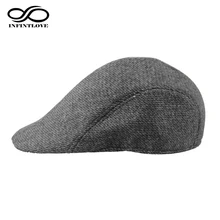Infinitlove Винтаж Для мужчин хлопок полосой плоским Gatsby Кепки вождения Защита от солнца Cabbie Бейкер газетчик Книги по искусству шляпа(один размер: 58 см