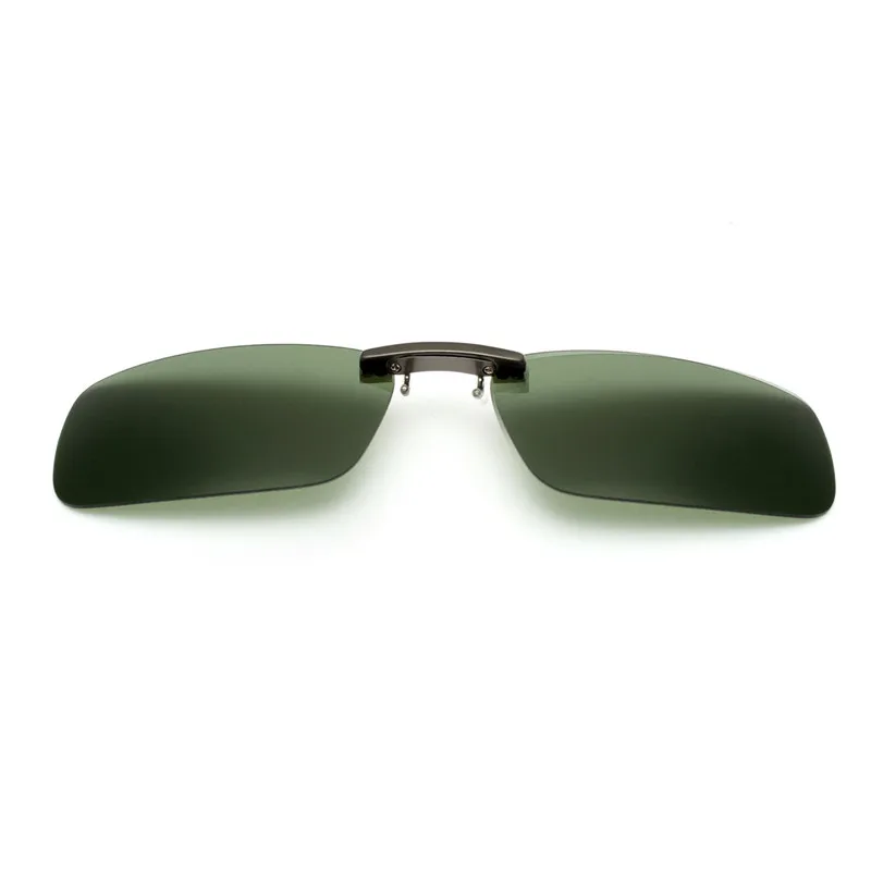 Универсальные поляризационные солнцезащитные очки с клипсой, для вождения, ночного видения, защита от ультрафиолетовых лучей, для езды на велосипеде, для езды на велосипеде - Цвет: Dark green