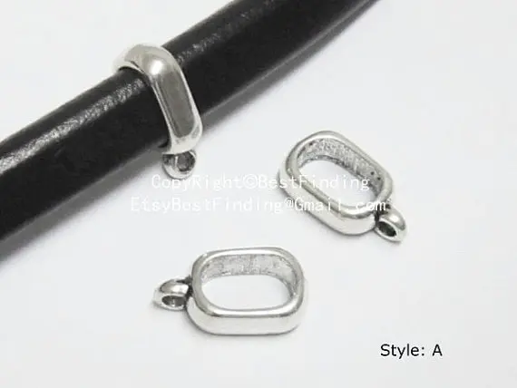 

Top Licorice charm holder 10x6mm Licorice leather bracelet charm holder