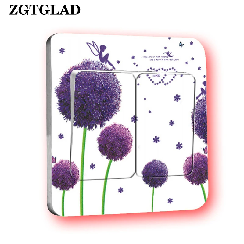 

ZGTGLAD 1Pcs creative switch panel wall sticker Art removable PVC DIY wallpaper Decoration Wall Decal Home Decor