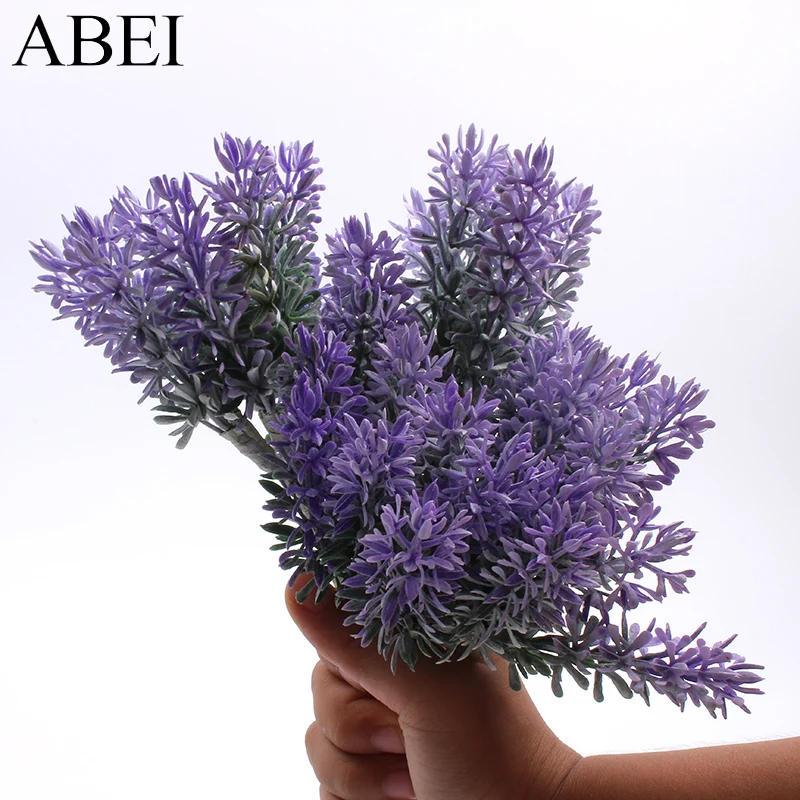 

6pcs/lot Purple Lavender Bouquet Artificial Plastic Flower For Wedding Party Decoration DIY Cards Gift Box Floal Craft Material