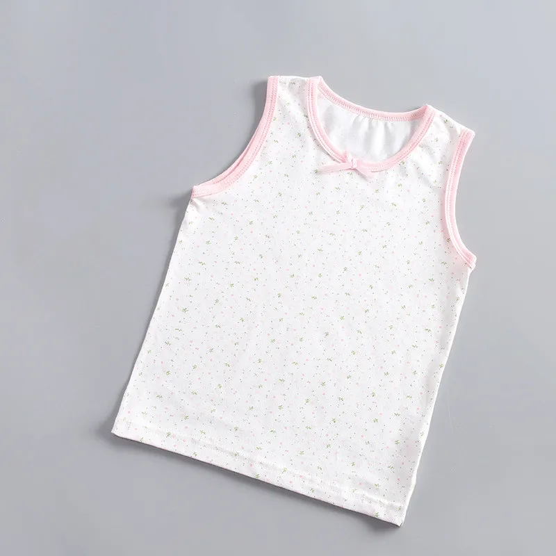 VIDMID/безрукавные топы для маленьких девочек, жилеты детская хлопковая кружевная одежда с цветами детская одежда для маленьких девочек топы, футболки, рубашка 4095 01