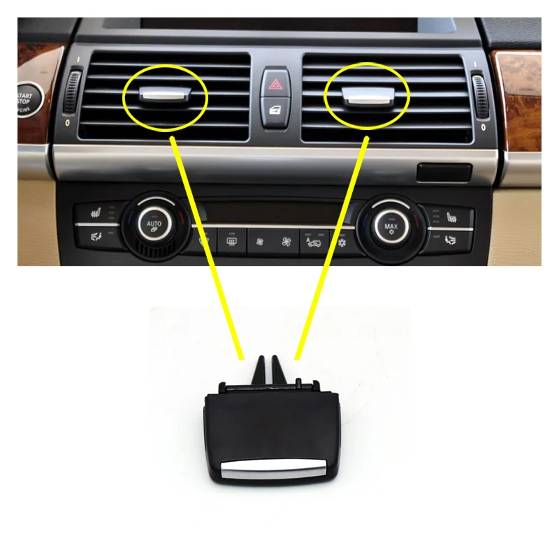 

ABS+PC Car Front Vent Outlet Clip Repair A/C Air Condition Vent Outlet Tab Clip Coverfor BMW X5 E70 2006-2013 X6 E71