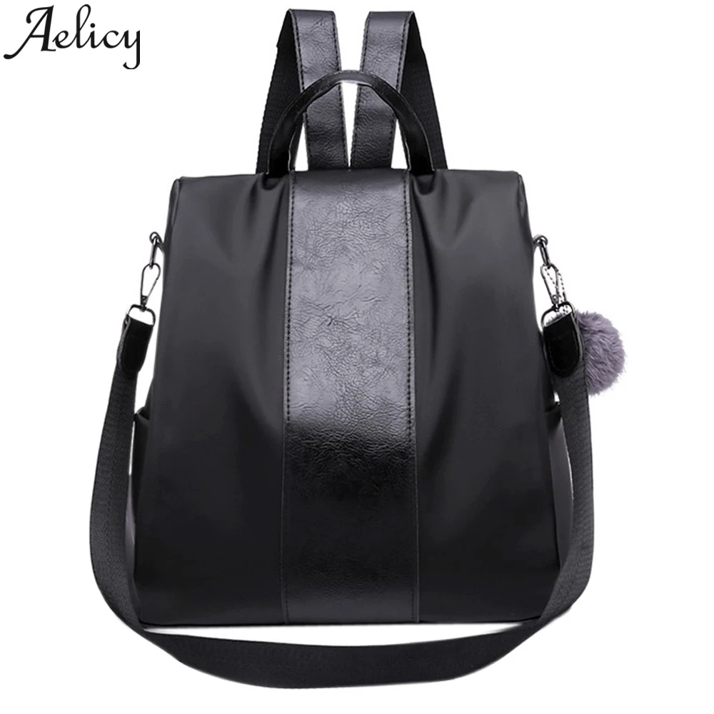 

Aelicy Simple Style Backpack Women Backpacks For Lady Backpacks School Bag Teenager Girl Ombra Design Black