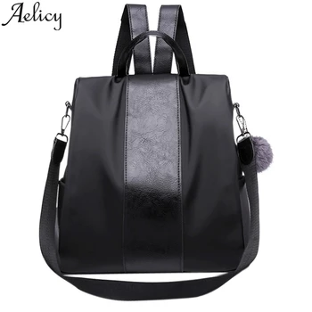 

Aelicy Simple Style Backpack Women Backpacks For Lady Backpacks School Bag Teenager Girl Ombra Design Black