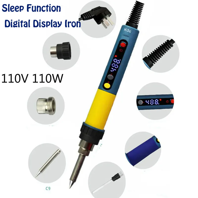

Sleep Digital Electric Soldering iron K3 110W Electric soldering iron welding tool EU plug Adjustable temperature Soldering iron