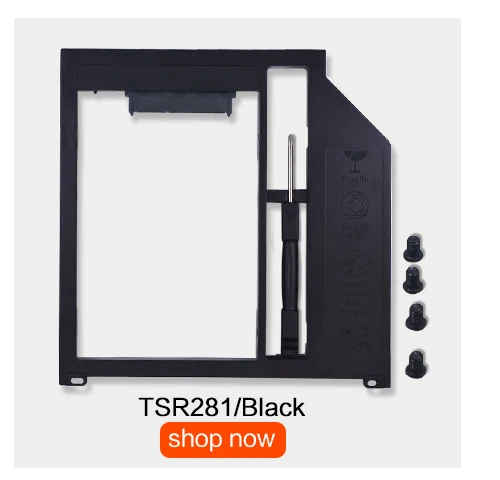 TISHRIC для Macbook Pro 1" 15" 1" супердрайв оптического устройства Алюминий 2nd HDD Caddy 9,5 мм SATA3.0 корпус Optibay