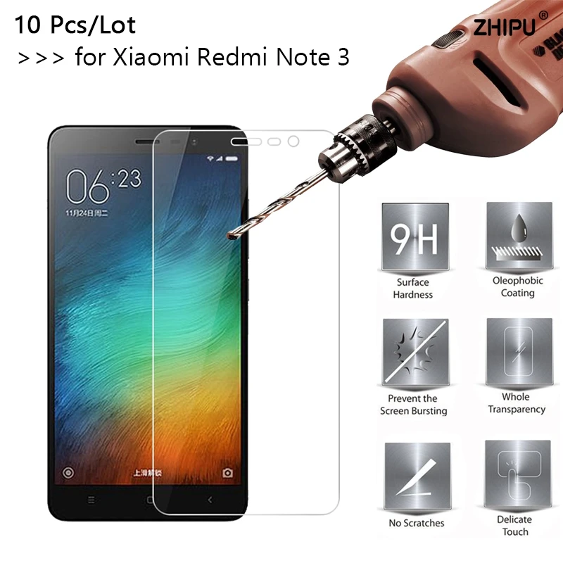 10 шт./лот 2.5D 0 26 мм 9H Премиум Закаленное стекло протектор экрана для Xiaomi Redmi Note 3/Redmi 3
