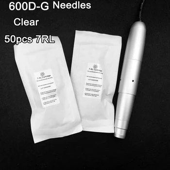 

50pcs 600D-G Clear Permanent makeup machine needles 7RL for Tattoo eyebrow lips eyeliner needles