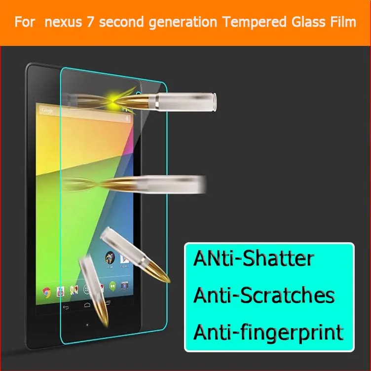 

2 X GLASS For Google Nexus 7 2nd FHDTempered Glass Screen Protector 9h Protective Film For Asus Razor Me571K Me571KL 2013 Nexus7