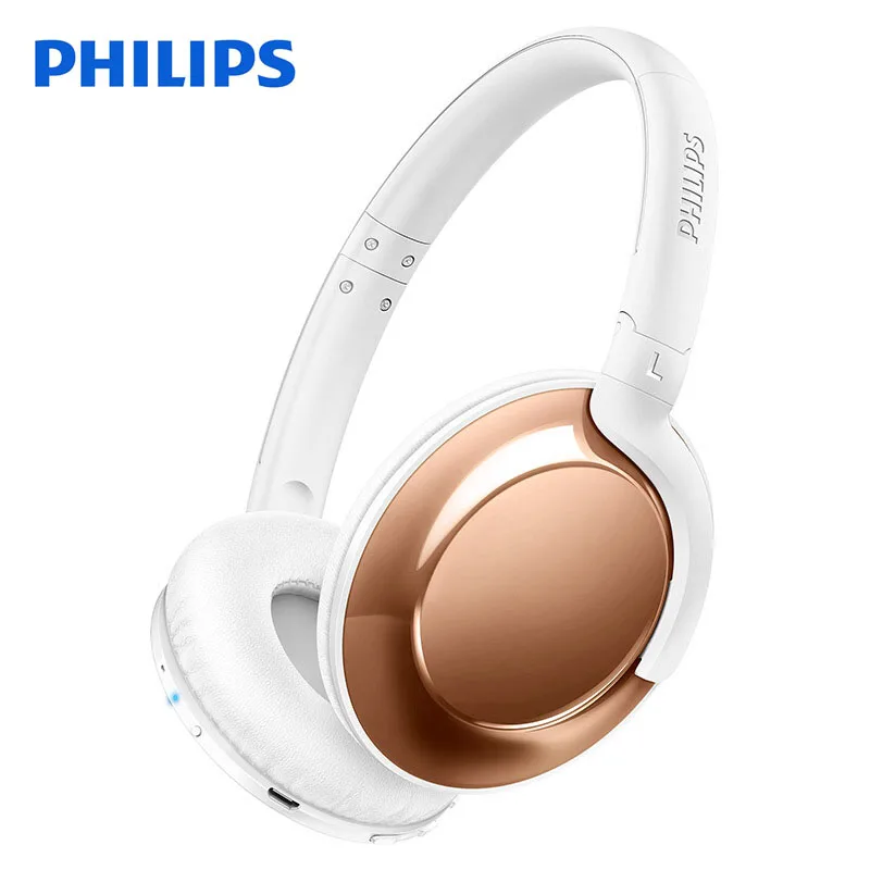 Philips SHB4805 Беспроводной гарнитура/Bluetooth наушники объем Управление стерео бас для IPhone X Galaxy Note 8 - Цвет: SHB4805-Gold