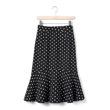 Новые летние женские dot русалка юбка длинный тонкий сексуальный Элегантная Дамская офисная обувь на ждали юбки модные плавки