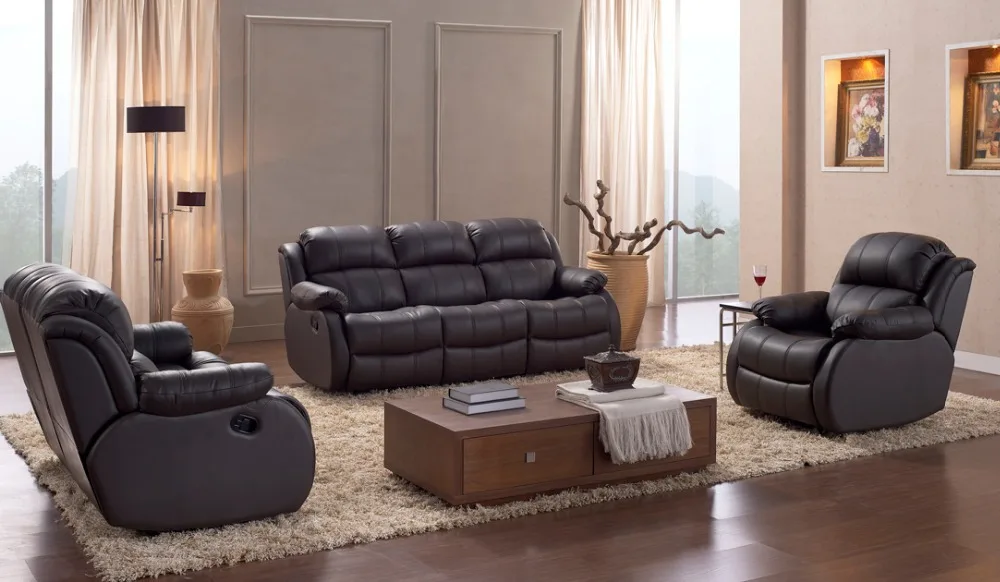 2015 moderna sala de estar sofá reclinable sofá sofá de cuero con
