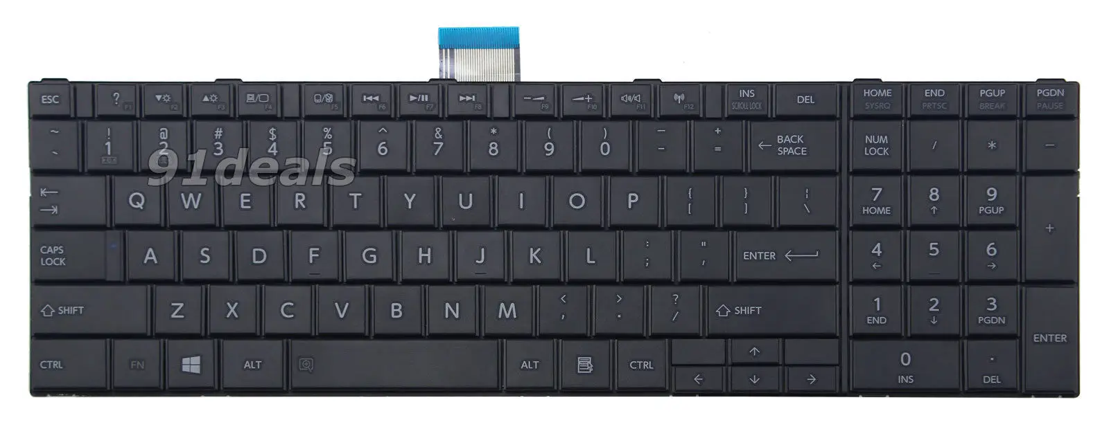 INFOELETTRONICA Tastiera Italiana Nera Per Toshiba – Ricambio Compatibile Con Codice 9Z.N4WSV.00E