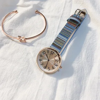 

Casual Women Watches Fashion Bohemian Leather Strap Lady Wristwatch Vintage New Simple Arabic Numeral Gift Clock