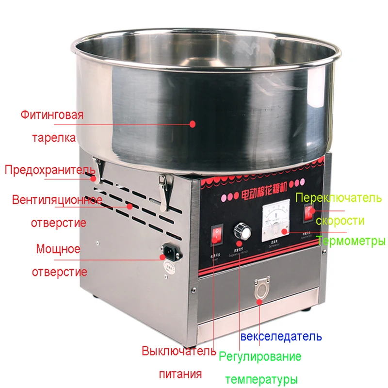 Машина для машины для производства сладкой ваты для торгового автомата конфеты