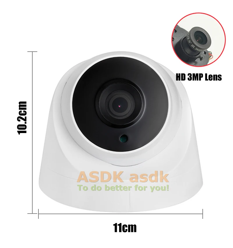 POE H.265 3MP 1296 P/1080 P HD ip-камера светодиодный ИК ночного видения купольная система безопасности для помещений P2P CCTV система видеонаблюдения