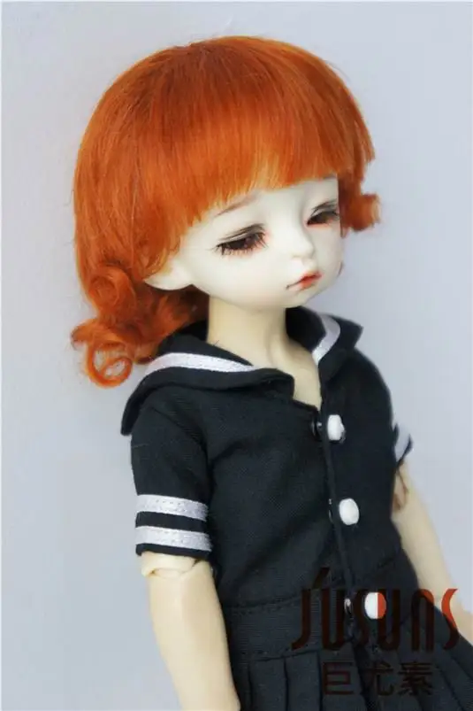 JD268 1/6 YOSD 100% парики из мохера для кукол 6-7 дюймов с короткими и Курчавый BJD парик мохеровая кукла аксессуары