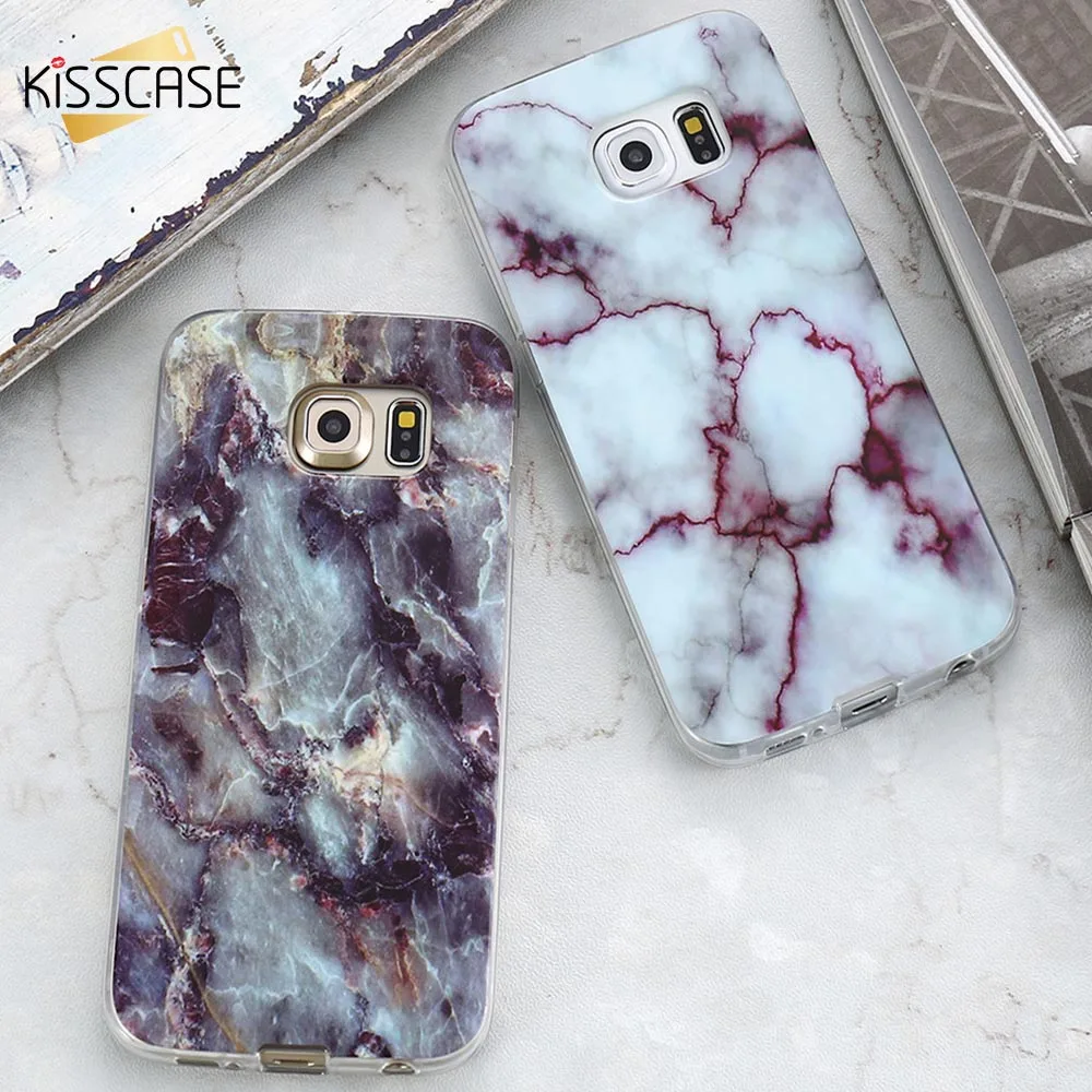 KISSCASE Marble Skin Case For Samsung Galaxy S8 Plus S7 S6 Edge S4 S5 Soft Silicon Phone Cases Note 8 J3 J5 J7 A3 A5 |