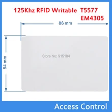 10 шт./лот бесконтактная RFID 125 кГц записываемая перезаписываемая T5577 5200 умная пустая тонкая идентификационная карта+ Быстрая