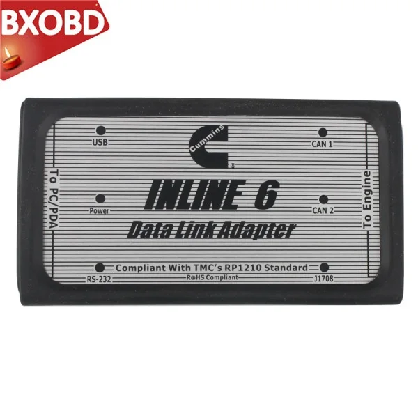 

INLINE 6 Data Link Adapter for Cummins Truck Scanner Heavy Duty Insite v7.62 Data Link Adapter Diesel Truck Diagnostic Tool