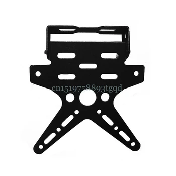 Motorcycle Adjustable License Plate Holder Mount Tail Rear Bracket Black