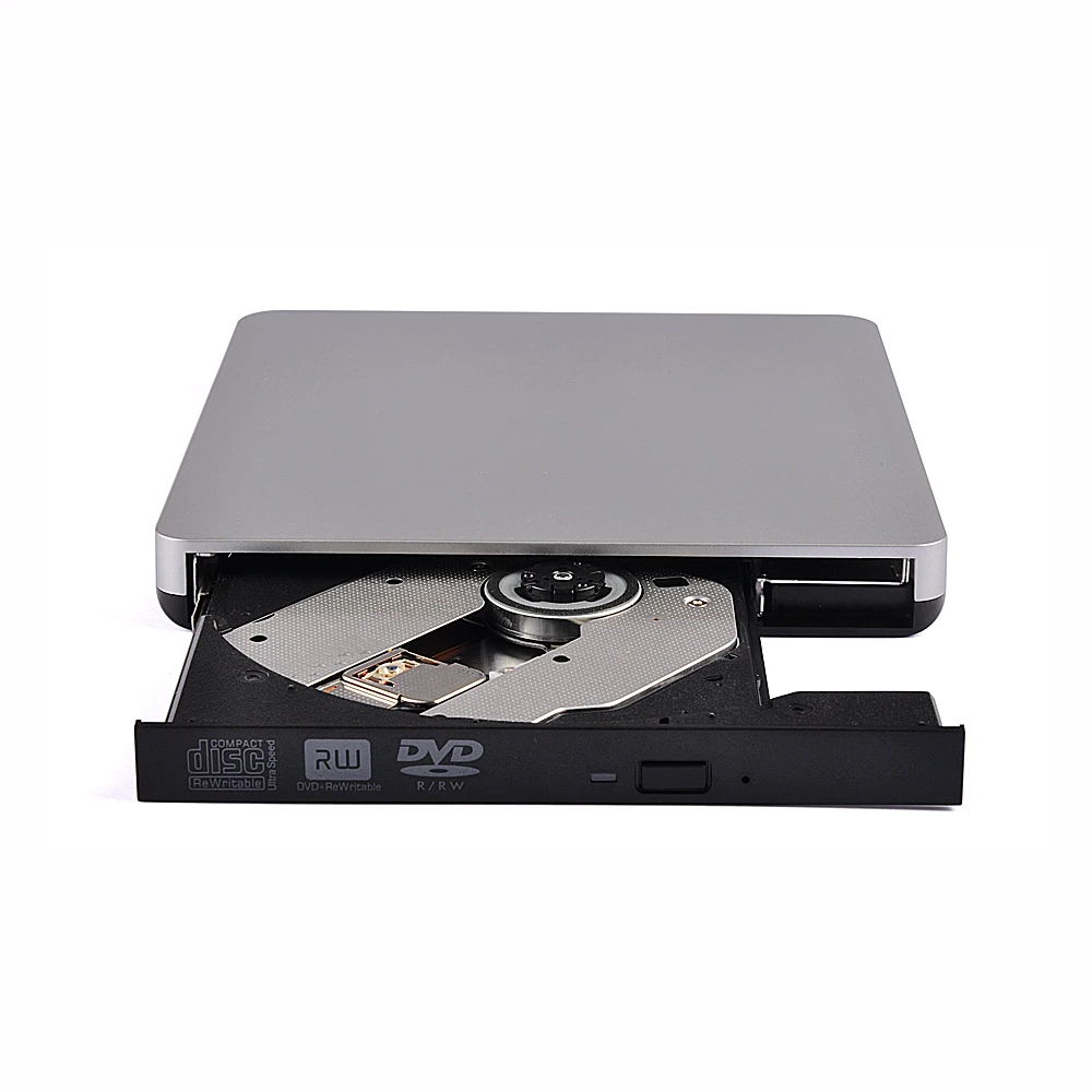 Deepfox тонкий портативный USB 3,0 внешний DVD rom DVD RW CD горелка Писатель Оптический привод для ноутбука нетбук ноутбук ПК черный