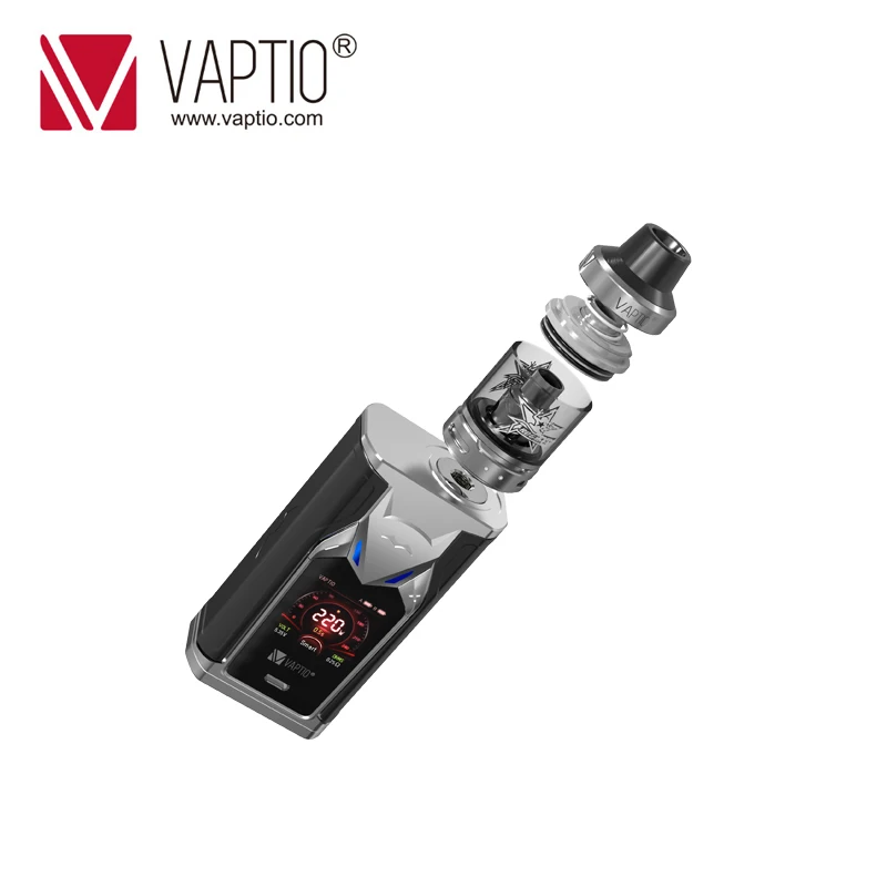 Preise Verdampfer UNS vape kit VAPTIO SUPER BAT KIT 220W batterien 18650 (ausschließen) spulen kopf 0,15 ohm dampf zerstäuber 5.0 2,0 ml e zigarette