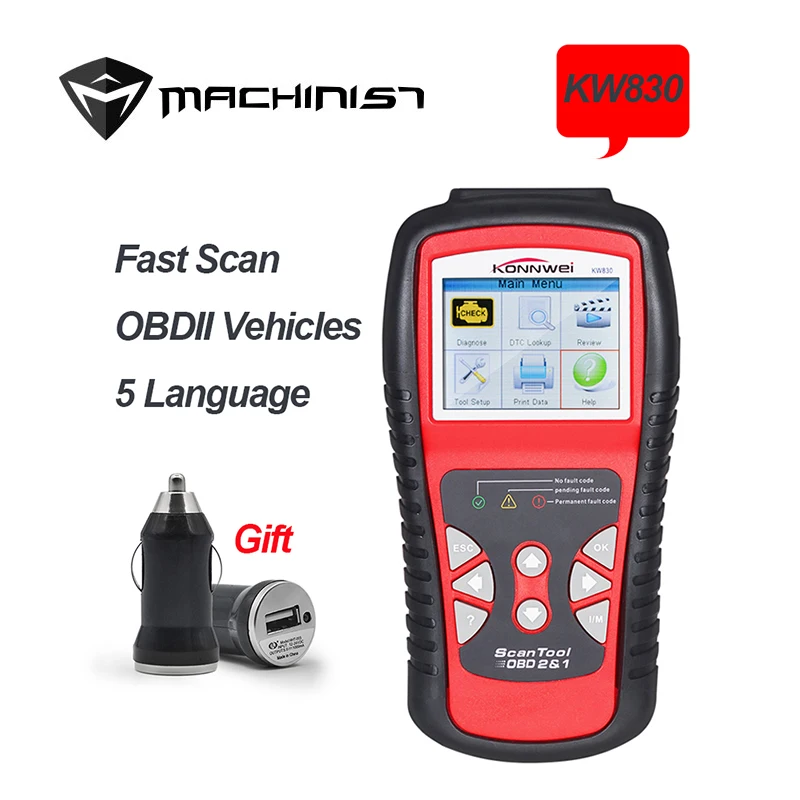 

Fault Decoder KW830 OBD2 / EOBD Car obd Diagnostic tool Auto Scanner Automotive OBDII Fault Code Reader