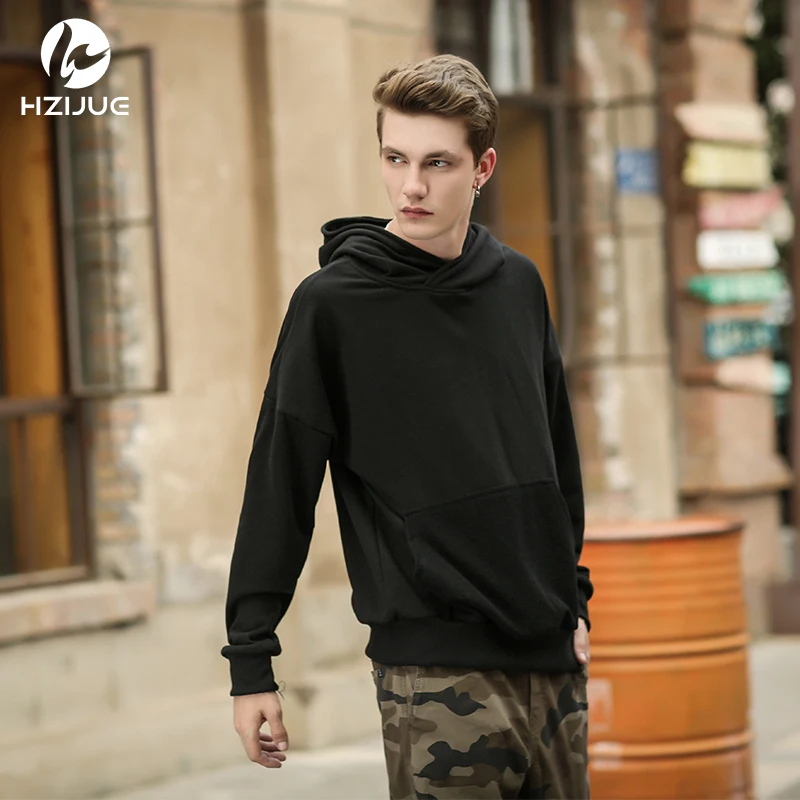HZIJUE 2019 Justin Bieber Streetwear Classic Hoodie Basic Pure Color
Oversize Bagg Men Brand Hip Hop Loose Cotton Hoodies