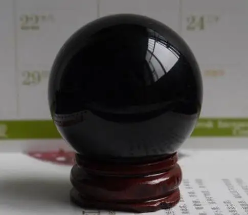 

Natural Black Obsidian Sphere Large Crystal Ball Healing Stone+