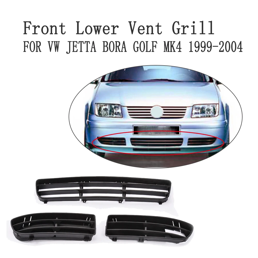 Сетчатая Маска бампер для Volkswagen VW Jetta Bora Golf 4 MK4 1999 2004 ABS 3 шт./компл.|air intake|intake airair intake