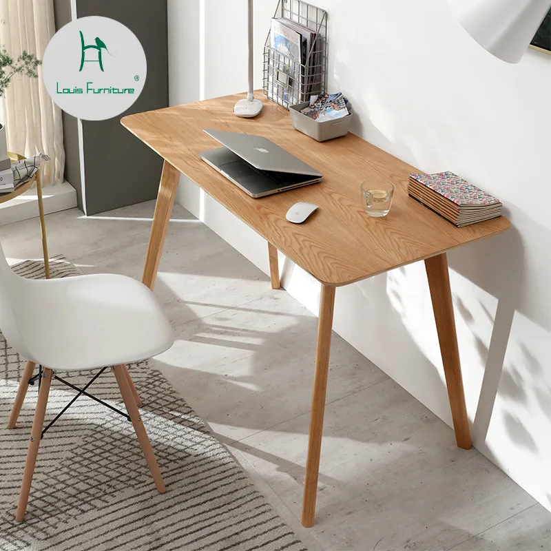 

Louis Fashion Computer Desks Solid Wood Simple Desktop Table