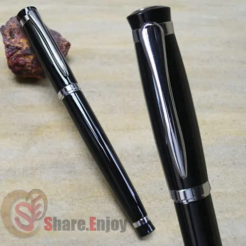 

BAOER 508 GLOSS BLACK AND SILVER ROLLER BALL PEN ATTRACTIVE APPEARANCE