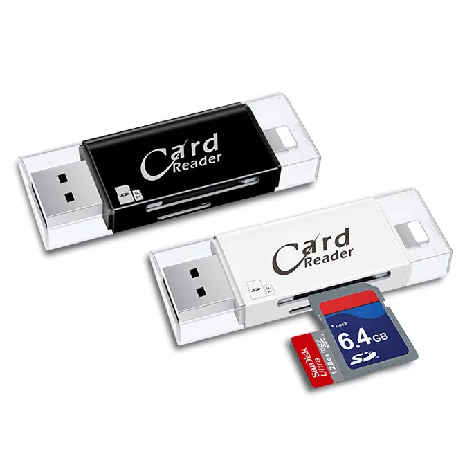 3in1 Micro USB SD TF Microsd SDHC Card Reader For iPad FOR iPhone X 8 7
