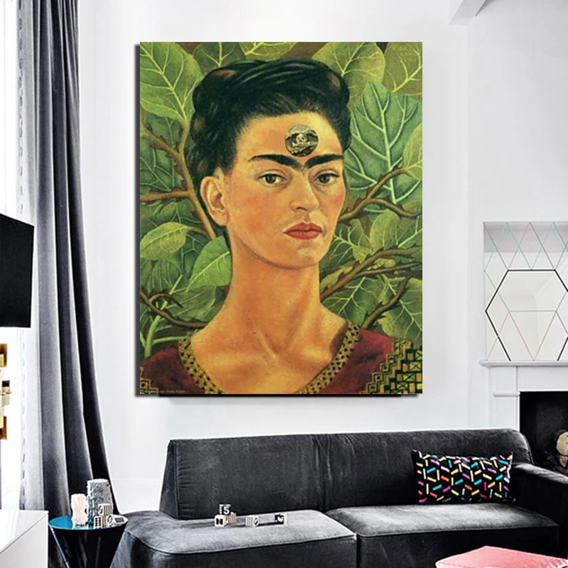 

Thinking About Death Frida Canvas Painting Prints Living Room Home Decoration Artwork Modern Wall Art Painting Posters Pictures
