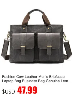 Моды натуральная кожа сумка для ноутбука Сумки коровьей Для мужчин сумка Для мужчин Путешествия коричневый кожаный Портфели