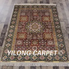 Yilong 4'x6' ручной работы персидские ковры турецкий Восточный изысканный Шелковый ковер(SL167A4x6