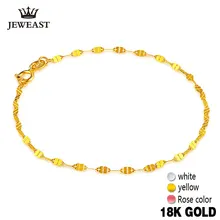 Женские браслеты из чистого золота 18 К, хорошее ювелирное изделие, подарок на четыре клевера, тонкие трендовые однотонные браслеты 750 пробы, вечерние браслеты