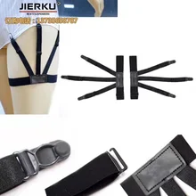 Модный кожаный сплав 3 зажимы винтажные повседневные подтяжки коммерческий западный стиль против морщин Противоскользящий зажим для рубашки подтяжки ремень