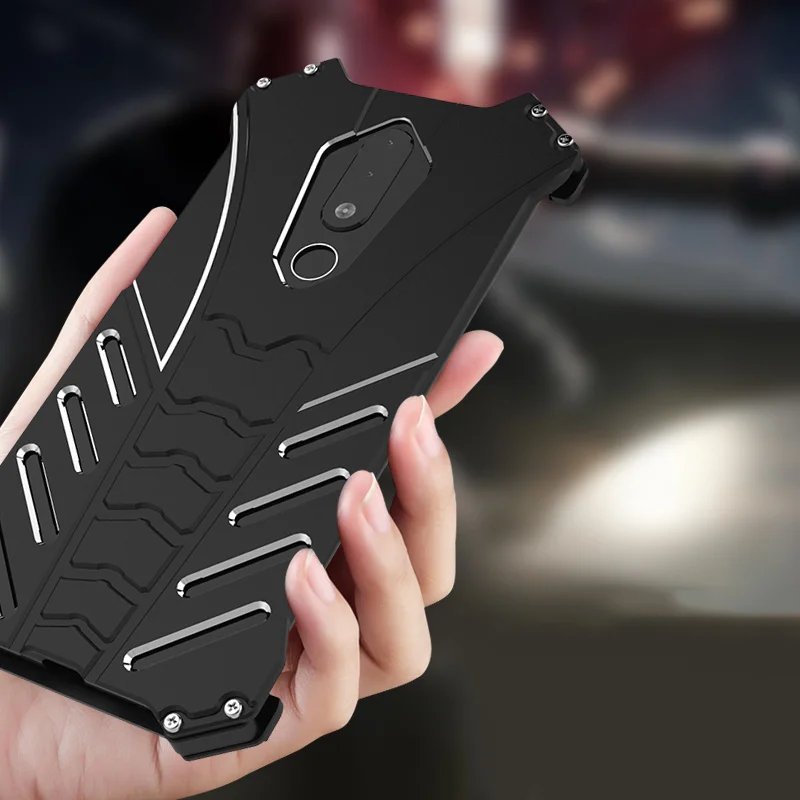 Металлический Алюминиевый Чехол Batman Element для Nokia 5 1 Plus тонкий жесткий Гибридный