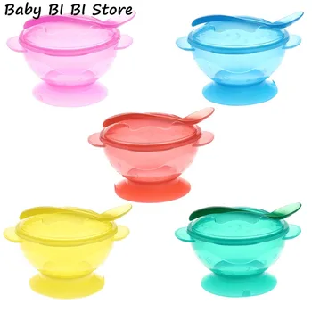 

Slip-resistant Wall Suction Child Tableware Baby Kids Sucker Dishes Gravity Bowl
